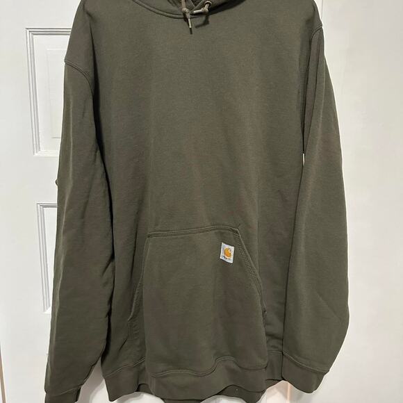 Khaki green carhartt hoodie - Picture 1 of 4